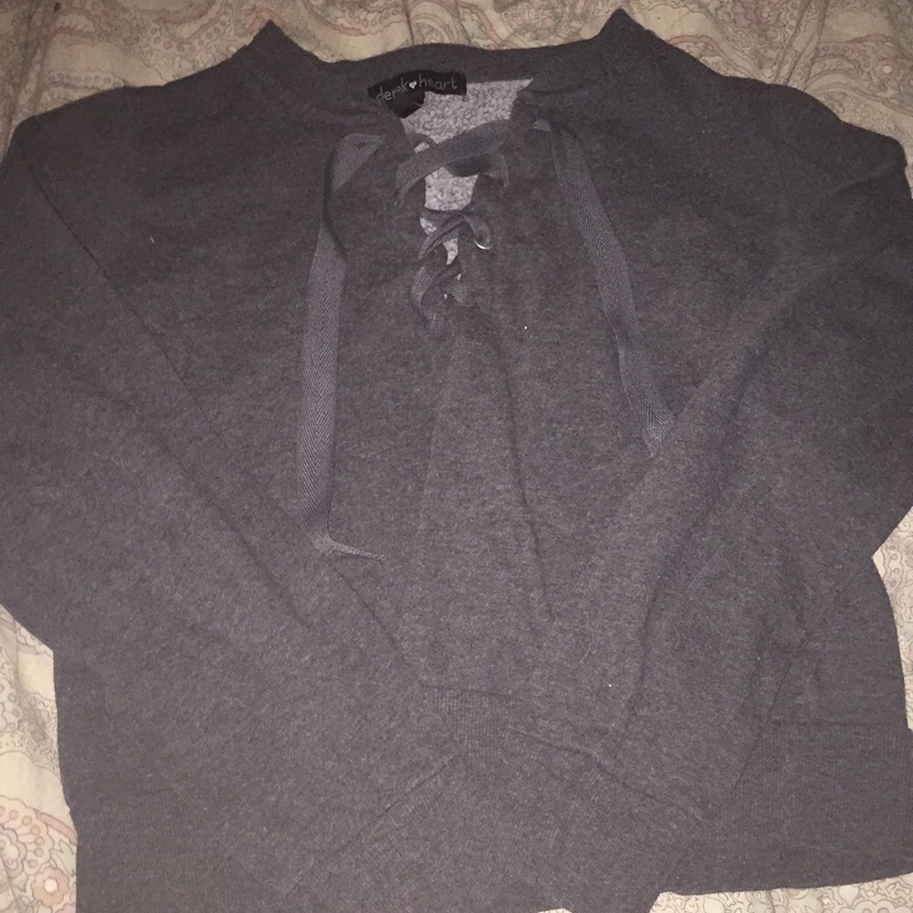 Grey Derek heart sweater